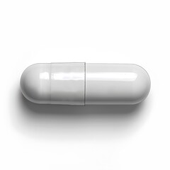 Wall Mural - White pill on white background