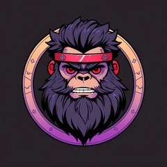 Canvas Print - Angry Gorilla Illustration