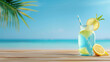 © CrazyJuke - Sip into summer with a refreshing blue cocktail, paired perfectly with a sunny beach backdrop. A chill drink for hot days