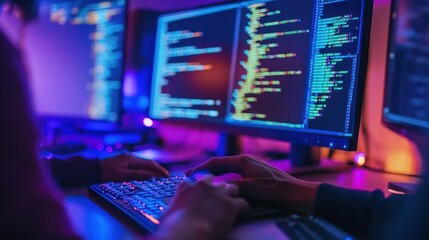 Programmer Working on Code