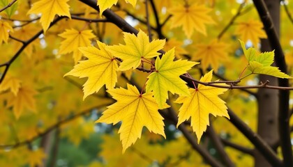 Wall Mural -  Autumns vibrant beauty in full bloom