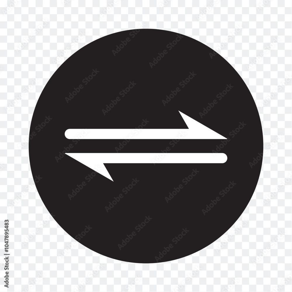 Data transfer arrows icon vector. Recycling, exchange, left and right ...
