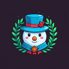 Canvas Print - Cute Snowman Illustration