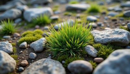 Sticker -  Natures resilience amidst the rugged terrain