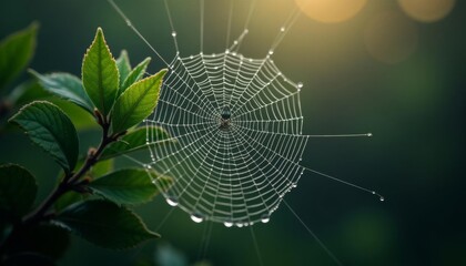  Natures intricate artistry  A delicate spiders web