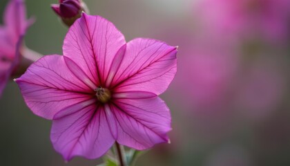 Wall Mural -  Vibrant pink flower in bloom