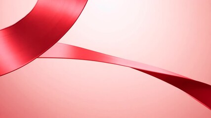 Wall Mural - ribbon Red white background abstract curve wave design texture elegant wallpaper smooth light shape pattern modern template soft futuristic concept silk grey gradient digital clean web shiny line col