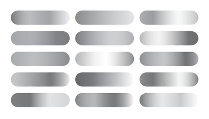 Wall Mural - metallic silver or platinum gradient palette banner in collection