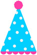 © Wink2 - Kids hand drawn cute elements light blue party hat