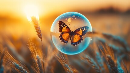 Butterfly in a Bubble