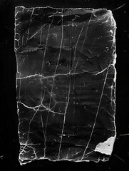 Poster - An old, empty, and damaged cardboard card showcases a weathered surface with deep cracks and lines, perfect for artistic use. Generative AI