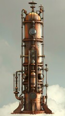 Wall Mural - steampunk machine: a futuristic industrial design