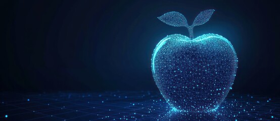 Wall Mural - Digital Apple -  Abstract Representation of Technology and Knowledge