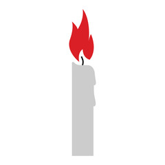 Wall Mural - burning candle icon