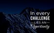 © DaffinArt - Motivation Quotes - 'In every challenge lies an opportunity' emphasizes the potential for growth and success within difficult situations. Face challenges head-on to uncover hidden opportunities.