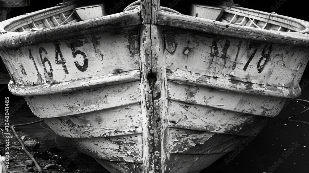 Layers of faded numbers and letters evoking memories of the boats ...