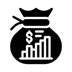 Wall Mural - Money Bag glyph icon