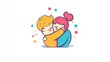 © osagvsa - Sweet Embrace: A Heartwarming Cartoon Hug