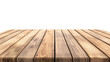 © Warisa - Light wooden table top isolate on transparent background, Products presentation concept