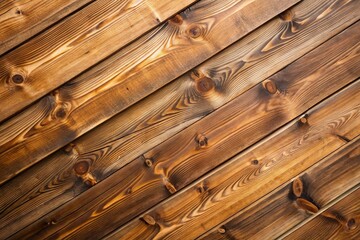 Tilted angle brown wood wall texture with natural patterns background