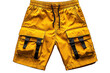 © Magnimage - Yellow male cargo shorts isolated on transparent background, png file, no background png file