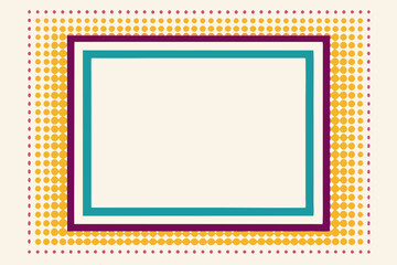 Poster - Decorative empty frame with lines pattern