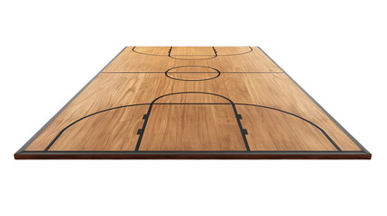 Wall Mural - basketball court floor png transparent background