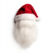 © B8stock - Santa hat with white beard on isolated background