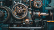 © Formoney - A close up of a machine with many gears and a chain