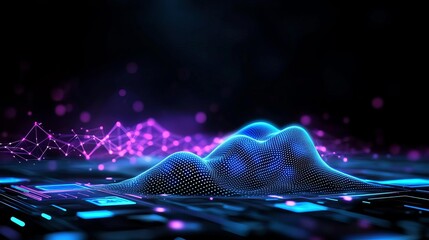 Futuristic innovation background with geometric shapes