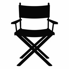 foldable chair, director chair, silhouette vector, chair icon, foldable chair clipart, chair vector 