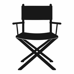 Foldable Chair,  Director Chair, Silhouette vector, Chair icon, Foldable Chair Clipart, Chair vector illustration