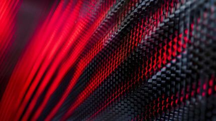 vibrant red and black carbon fiber pattern symbolizes futuristic energy