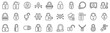 © SkyLine - Set of 30 outline icons related to padlock. Linear icon collection. Editable stroke. Vector illustration
