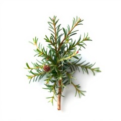 rosemary isolated on white background clipping path full depth of field