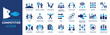 © Icons-Studio - Competitor icon set. Containing competition, opponent, market leader, advantage, strengths, weakness, comparison and ranking. Solid vector icons collection.