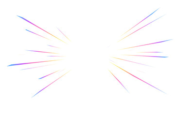 Wall Mural - prism light burst on white background. rainbow crystal starburst sparkles. halo anime vector explosi