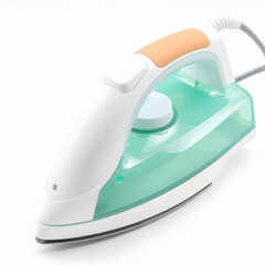 Modern electric iron on a white background