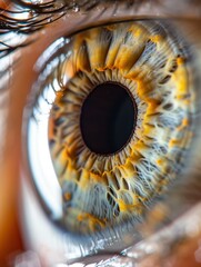 Poster - A close-up of a human eye. AI.