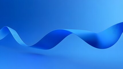 Wall Mural - Abstract 3d render, blue background design, modern illustration