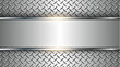 © Cobalt - Metallic silver background, 3d gray with diamond plate texture, metal technology background.