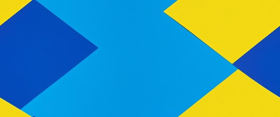 Wall Mural - seamless abstract blue and yellow color paper geometry composition background , isolated on white ba