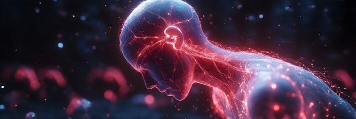 Leinwandbilder - AI-Driven Neural Control:Shaping the Future of Human Civilization through Neuromodulation Devices and Technological Augmentation