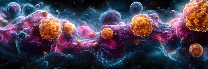 Poster - Captivating Cosmic Energy - Abstract glowing particles,swirling nebulae,and otherworldly celestial phenomena in a vibrant,dynamic,and surreal digital art composition.