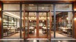 © Musarrof - Glass Door Entrance Restaurant Entrance.