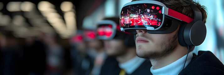 Aufkleber - Communication Industry Embracing Virtual Reality Technology to Enhance Immersive Experiences for Modernized Digital Workspaces and Enterprise Solutions.