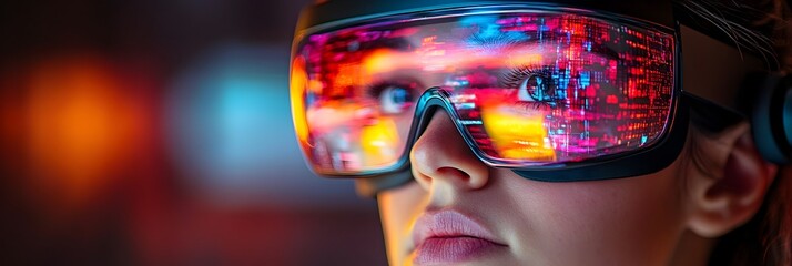 Leinwandbilder - Communication Industry Enhanced Through Innovative Mixed Reality Technology for Improved Transformation in the Digital Age.