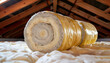 © Oleksiy - House attic insulation - construction worker installing glass wool