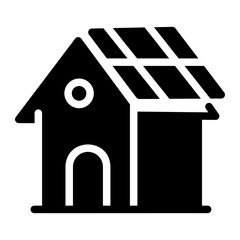 Poster - solar house Solid icon