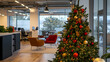 © Deb Borba - Zoom background casual office with Christmas decorations